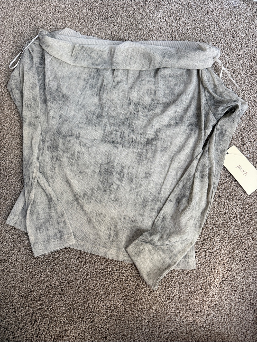 Sheer over the shoulder long sleeve